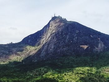 Low angle view of mountain against sky