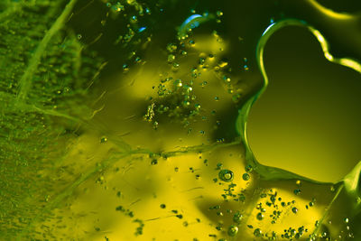 Full frame shot of green liquid