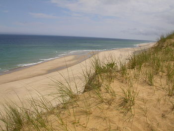 High angle view of calm sea