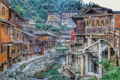 View of old building in city