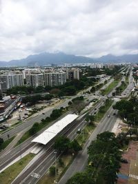 High angle view of city