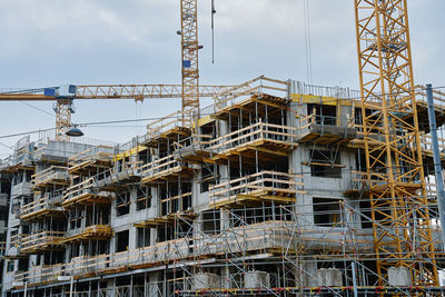 Cranes at construction site