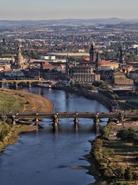 Bridge over river in city