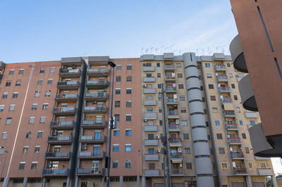 Low angle view of building against clear sky