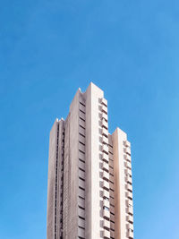 Low angle view of modern building against sky