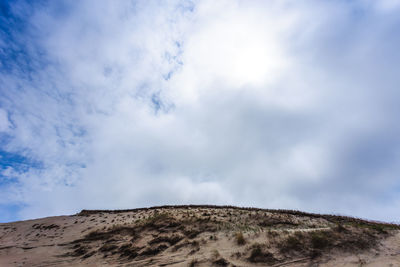 Low angle view of mountain against sky