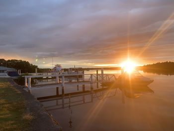 Scenic view of sunset against sky