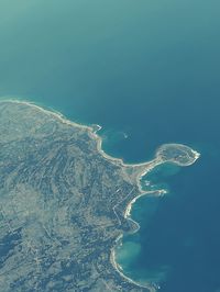 Aerial view of sea against sky