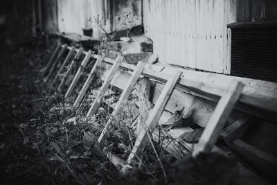Interior of abandoned house