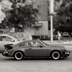 Car parked on road