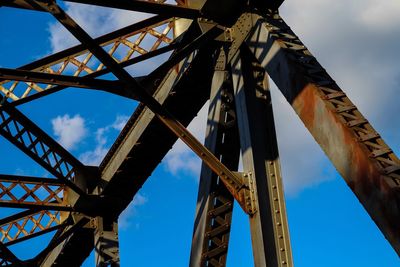 Low angle view of bridge against sky