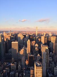 High angle view of city