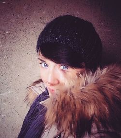 Close-up portrait of young woman