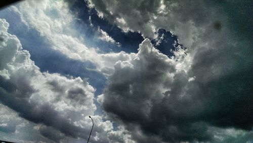 Low angle view of cloudy sky