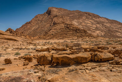 Granite rock formations at the spitzkoppe in namibia