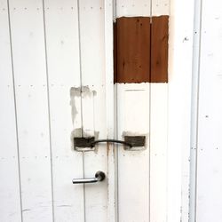 Close-up of closed door