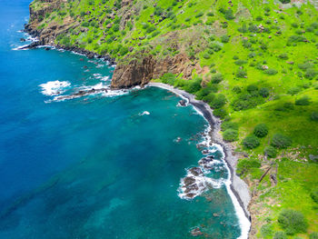 High angle view of beach