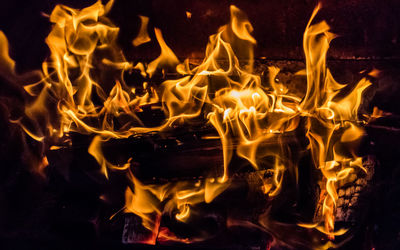 Close-up of fire in fire