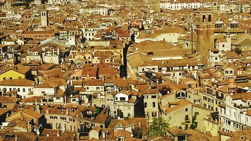 High angle shot of townscape