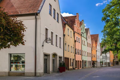 Street in city center of weiden in der oberpfalz, germany