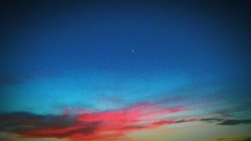 Close-up of blue sky at night