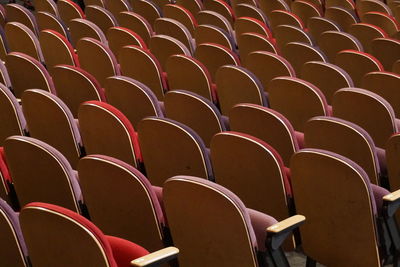 Full frame shot of empty chairs