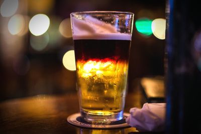 Close-up of drink on table