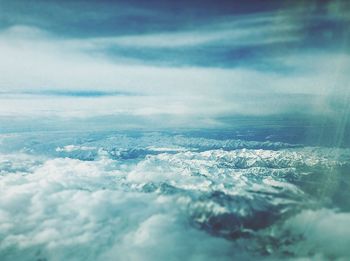 Aerial view of cloudy sky