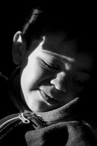 Close-up portrait of a smiling child