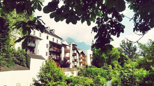 Low angle view of buildings against sky