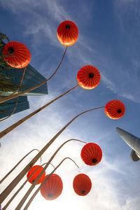 Lanterns climb on the pedestrian street.nguyen hue street