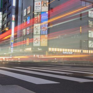 Illuminated city at night