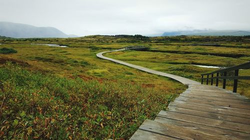 Scenic view of landscape at pingvellir national park