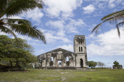 Ruins of religious temple destroyed by tsunami, savai'i