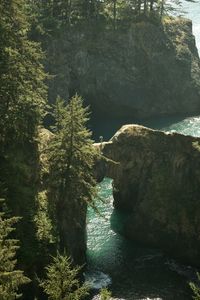 Scenic view of rocks in sea