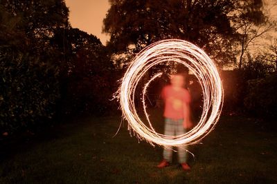 Light painting at night