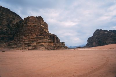 Scenic view of rocky mountains against sky