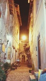 Narrow alley in city