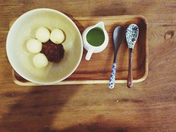 Directly above shot of food in bowl