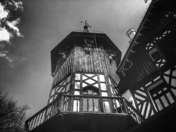 Low angle view of building against sky