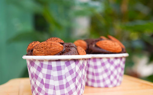 Close-up of chocolate on table