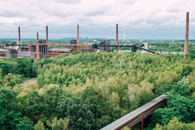 View of industrial area against sky