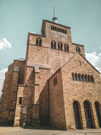 Low angle view of historic building against sky