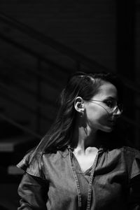 Young woman looking away