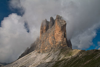 Panoramic view of rock formation against sky