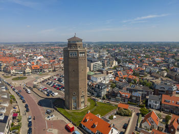  aerial view of new water store in zandvoort, netherlands