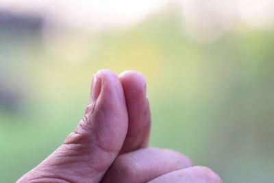 Close-up of human hand