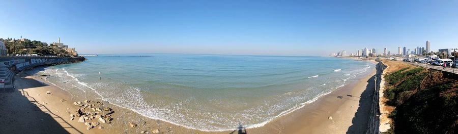 Panoramic view of beach