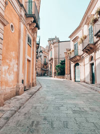 Street amidst buildings in town