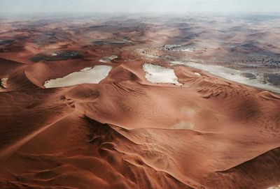 Aerial view of a desert